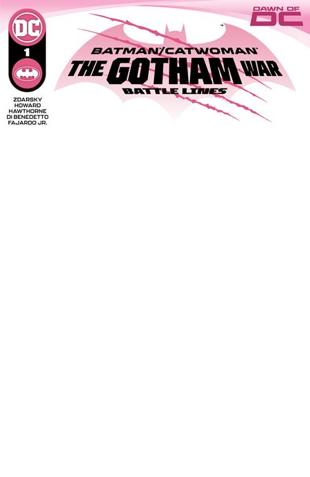 Batman Catwoman: The Gotham War- Battle Lines #1 One Shot Blank Sketch Cover (2023)