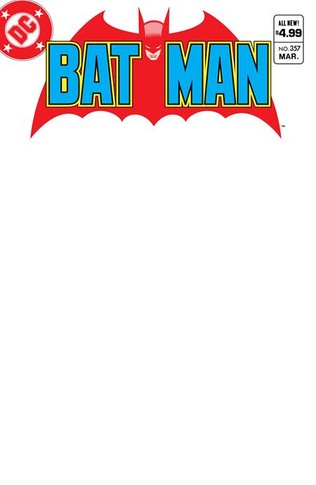 Batman #357 Facsimile Blank Sketch Cover (2023)