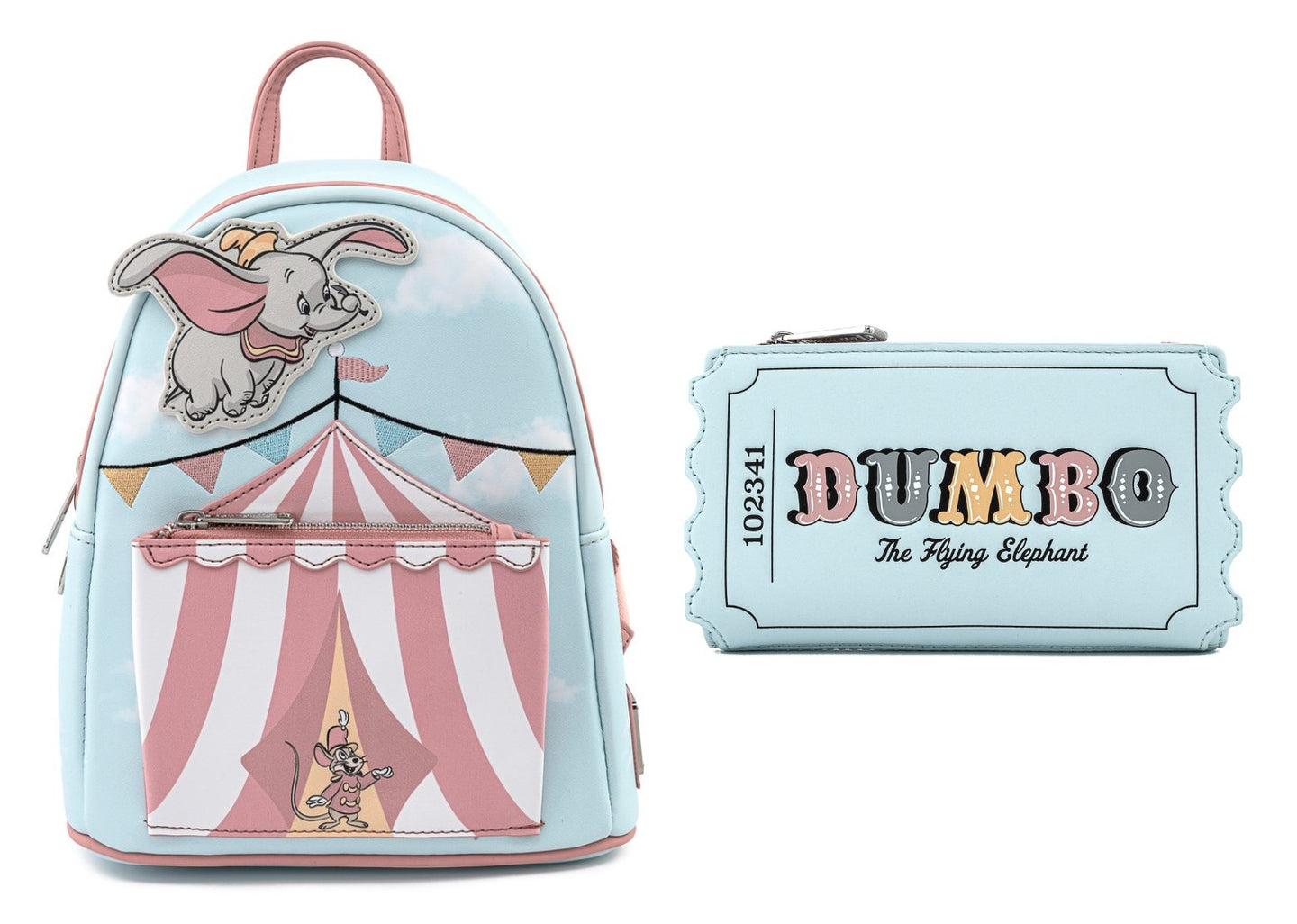 Disney Dumbo Flying Circus Mini-Backpack and Circus Ticket Wallet Set