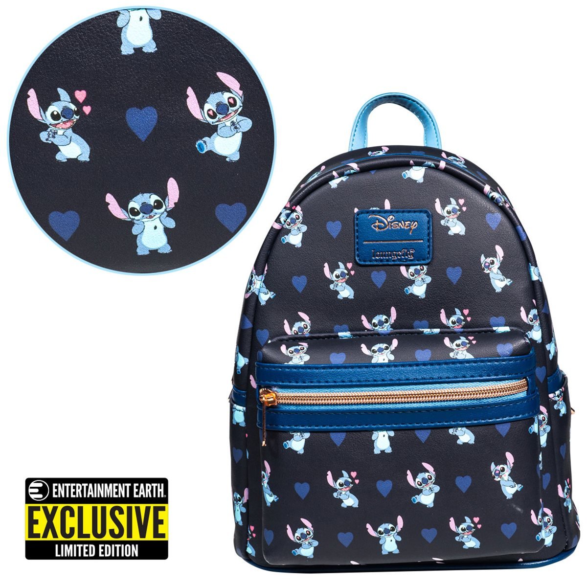Disney Lilo and Stitch Hearts Mini Backpack
