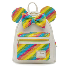 Load image into Gallery viewer, Disney Minnie Mouse Rainbow Sequin Mini Backpack
