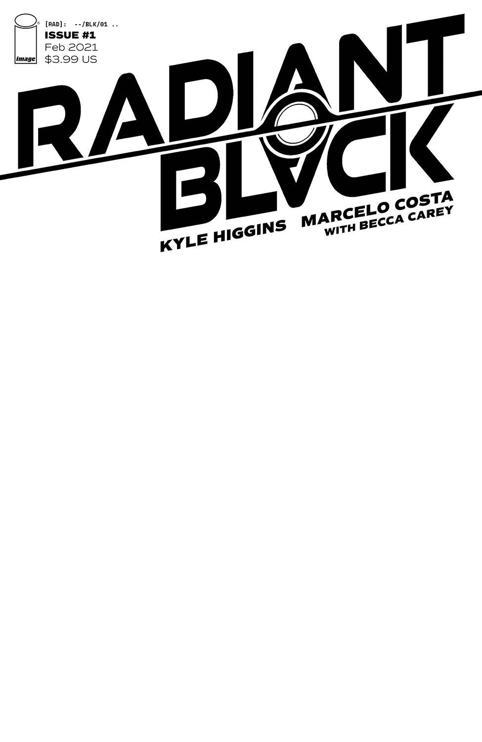 Radiant Black #1 CVR C Blank Sketch Cover