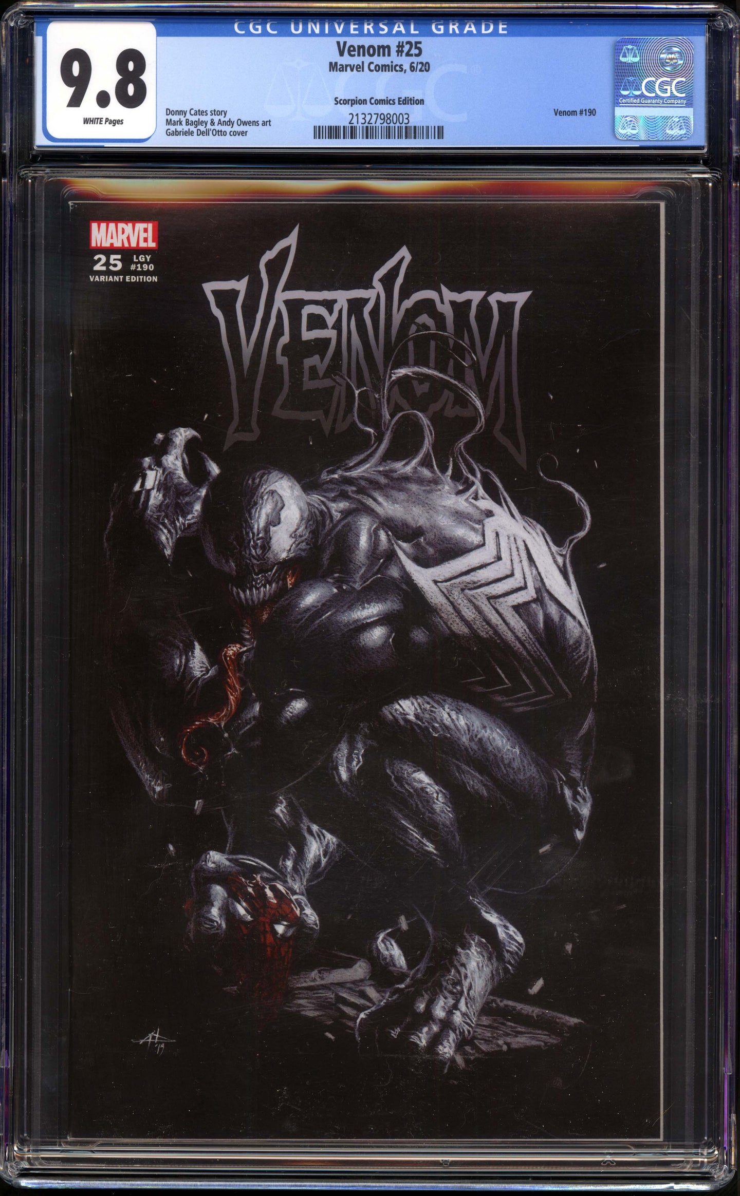 Marvel Comics Venom #25 Gabriele Dell'Otto Variant CGC 9.8