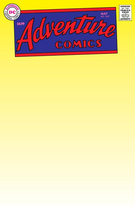 Adventure Comics #260 Facsimile Blank Sketch Cover (2023)