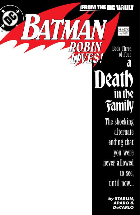 Batman #428 Robin Lives! One Shot Blank Card Stock Variant (2023)