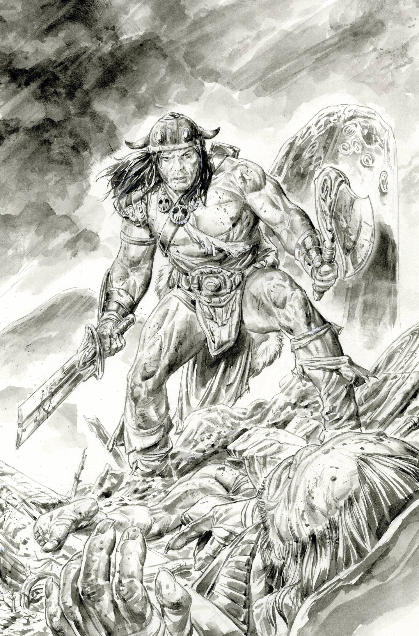 Conan the Barbarian #3 Black and White Virgin Variant (2023)