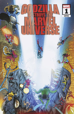 Godzilla Destroys the Marvel Universe #1 Javier Garron Variant (2025)