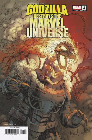 Godzilla Destroys the Marvel Universe #2 Dave Wachter Variant (2025)