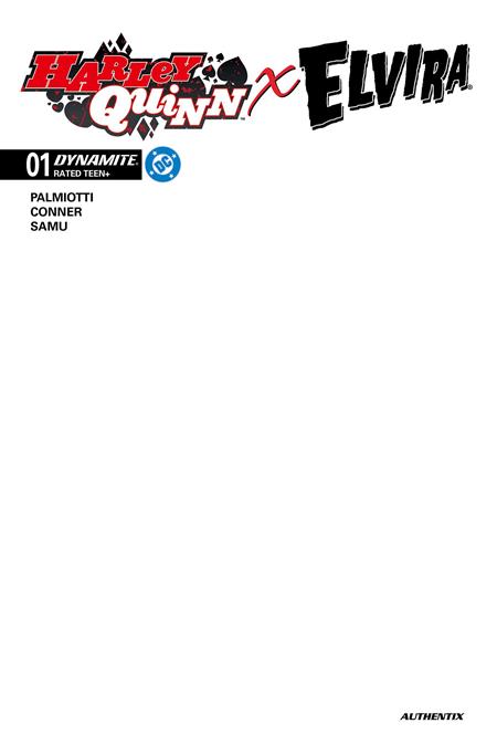 Harley Quinn x Elvira #1 Blank Sketch Variant (2025)