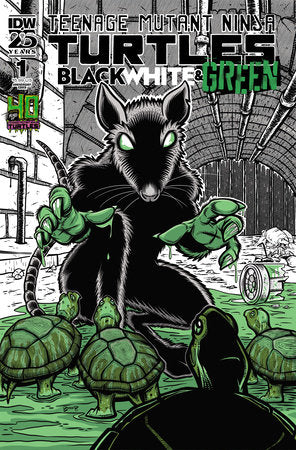 Teenage Mutant Ninja Turtles: Black, White and Green #1 40th Anniversary Variant (2024)