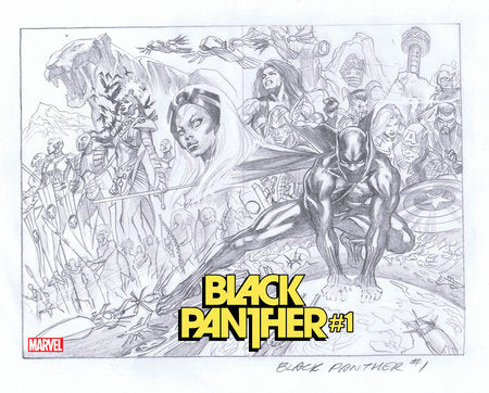 Black Panther #1 2nd Print Sketch Variant (2021)