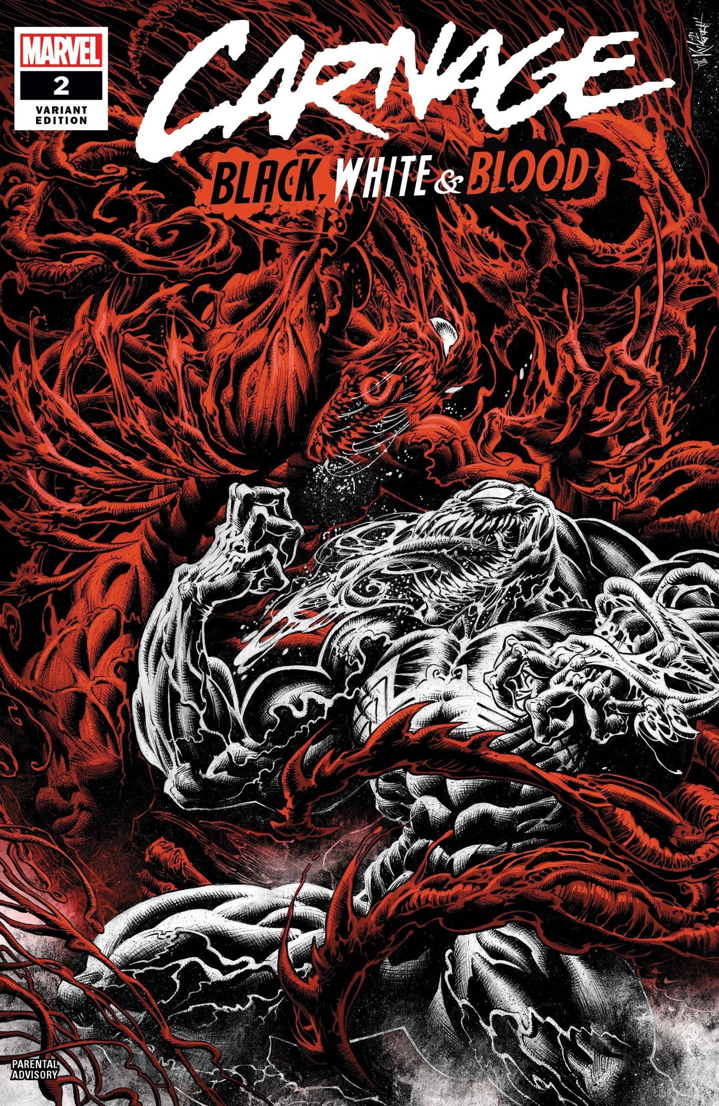 Carnage: Black, White, and Blood #2 Kyle Hotz Variant (2021)