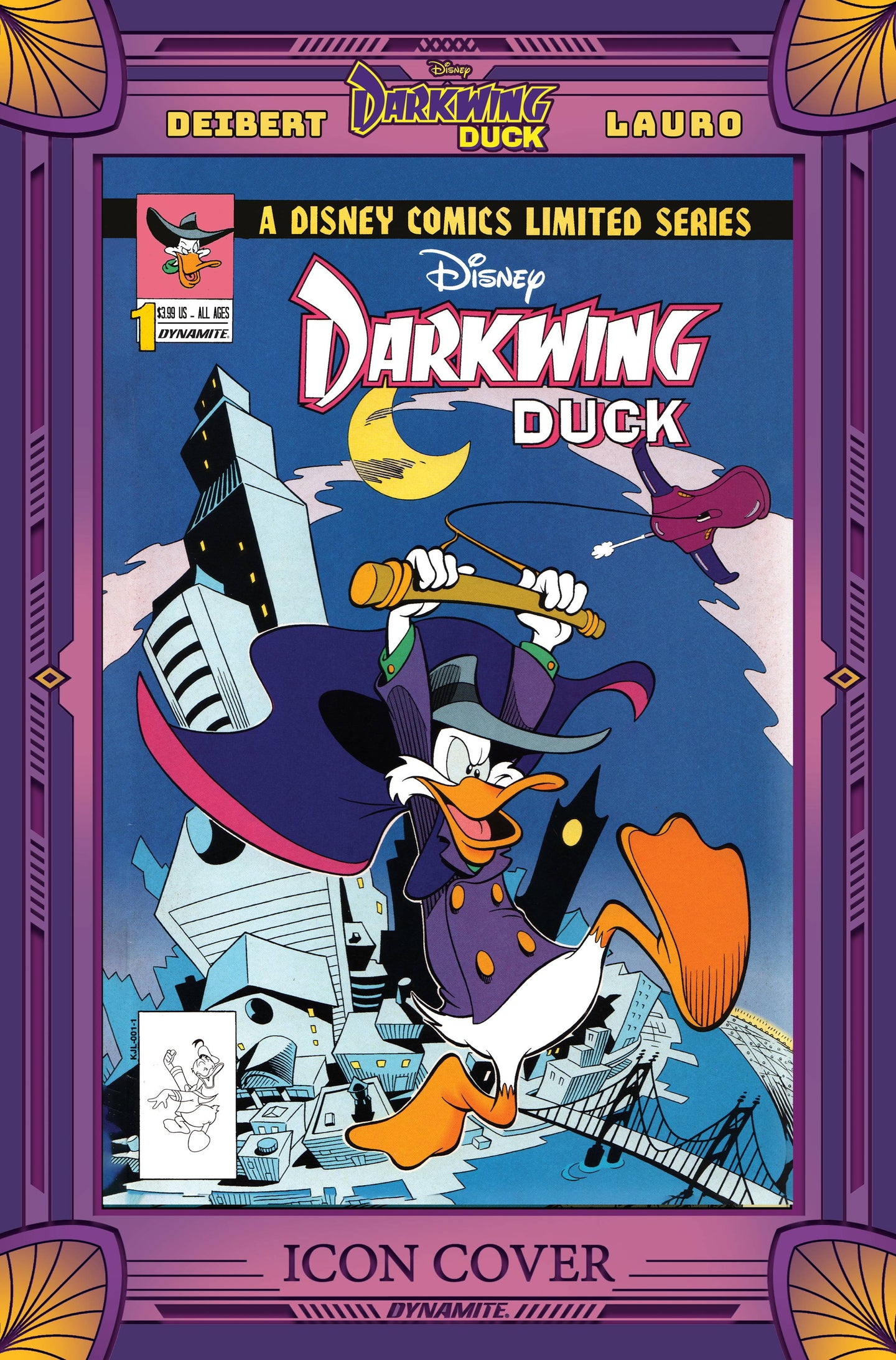 Darkwing Duck #1 Moore John Blair 1991 Icon 1:10 Variant (2023)